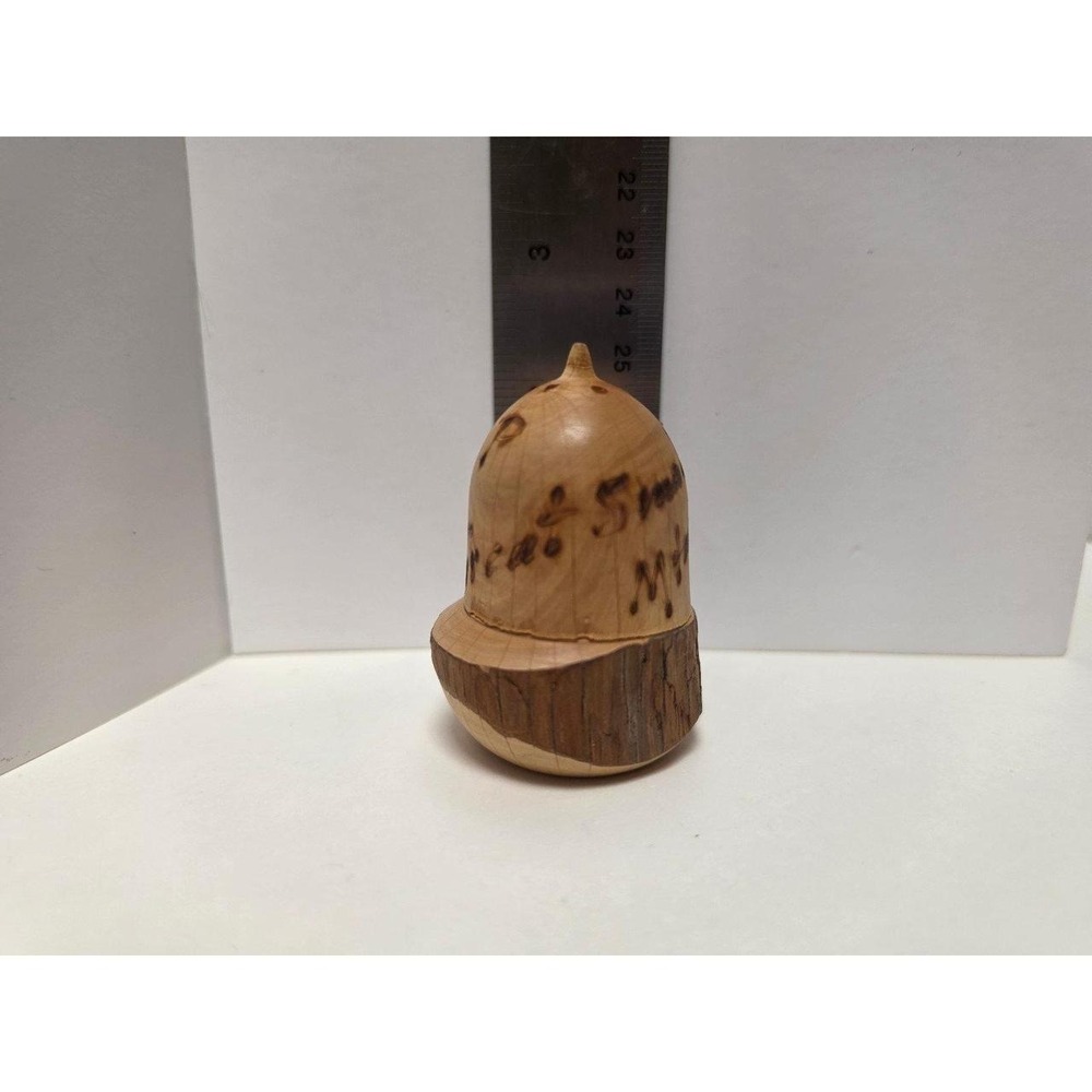 Great Smoky Mountains handcrafted wooden‎ acorn salt shaker souvenir